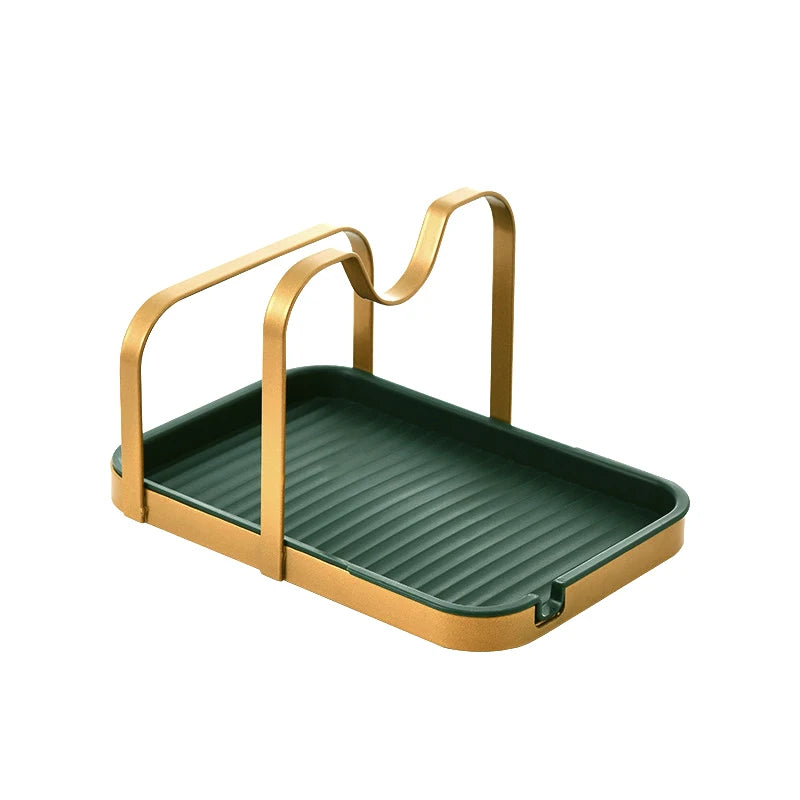 Stainless Steel Pot Lid Holder Rack with Drip Tray