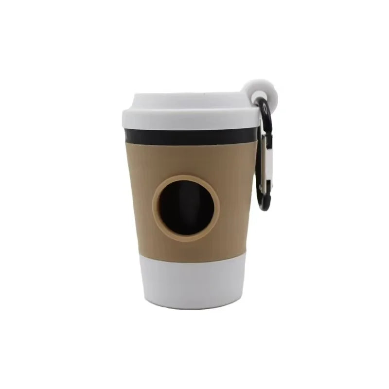 Coffee Cup-Shaped Dog Poop Bag Dispenser