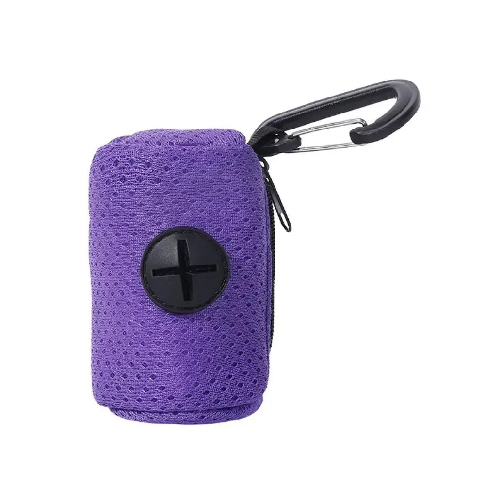 Portable Mesh Dog Poo Bag Dispenser with Buckle