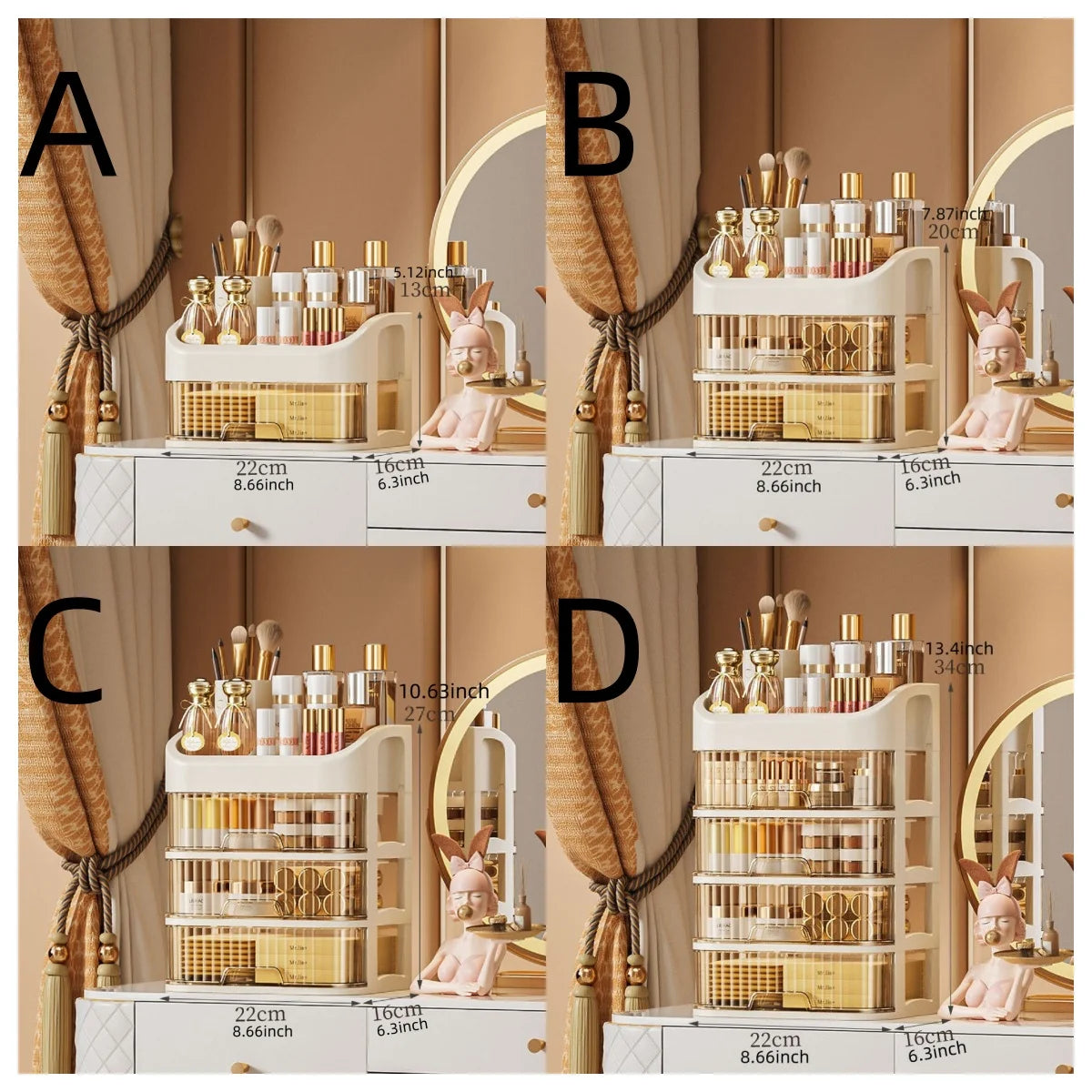 Multi-Layer Makeup & Skincare Storage Box
