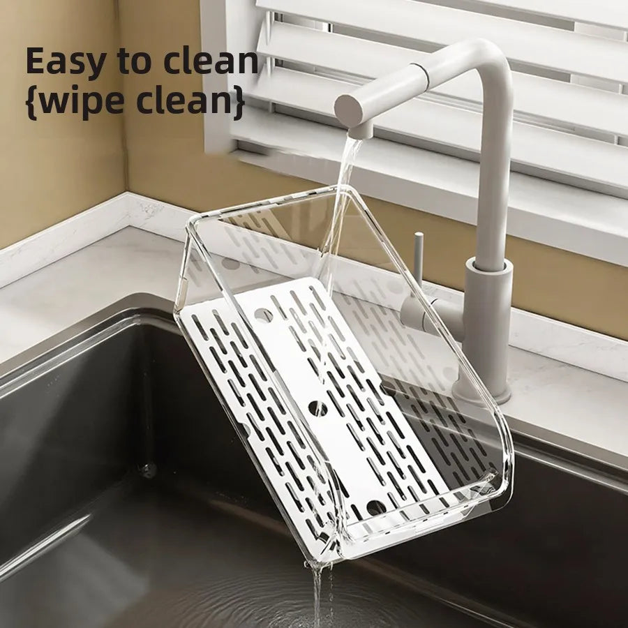 Clear Fridge Organizer Bins with Drain Tray
