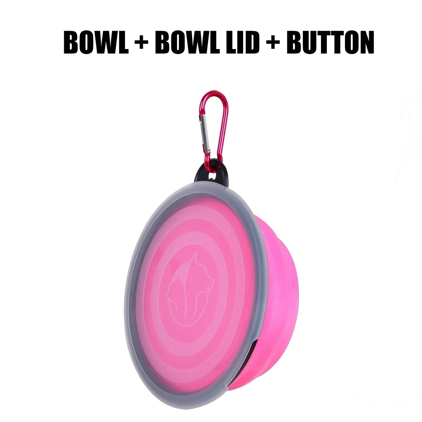 Foldable Silicone Pet Travel Bowl with Hook
