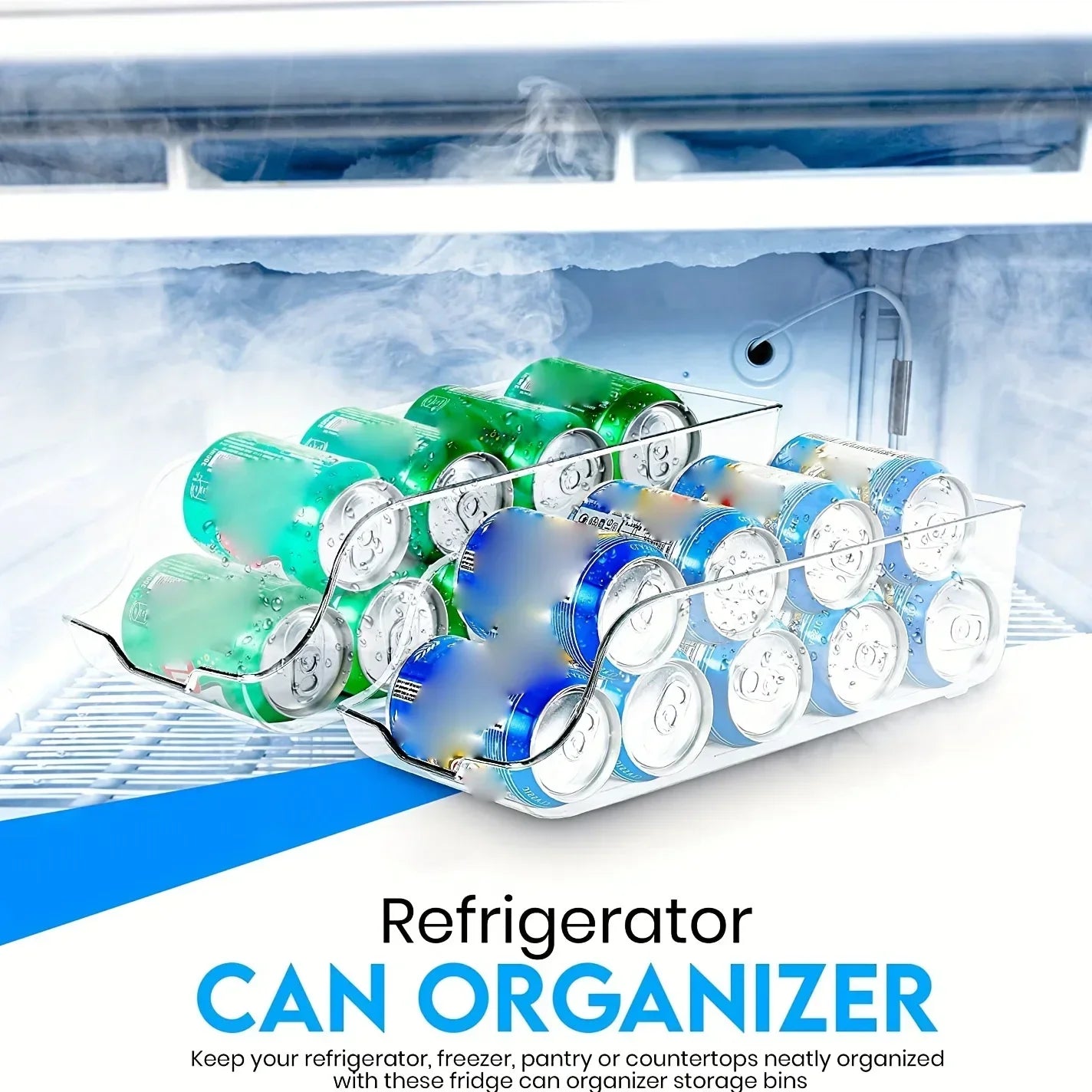 Refrigerator Organizer Bins & Can Dispenser