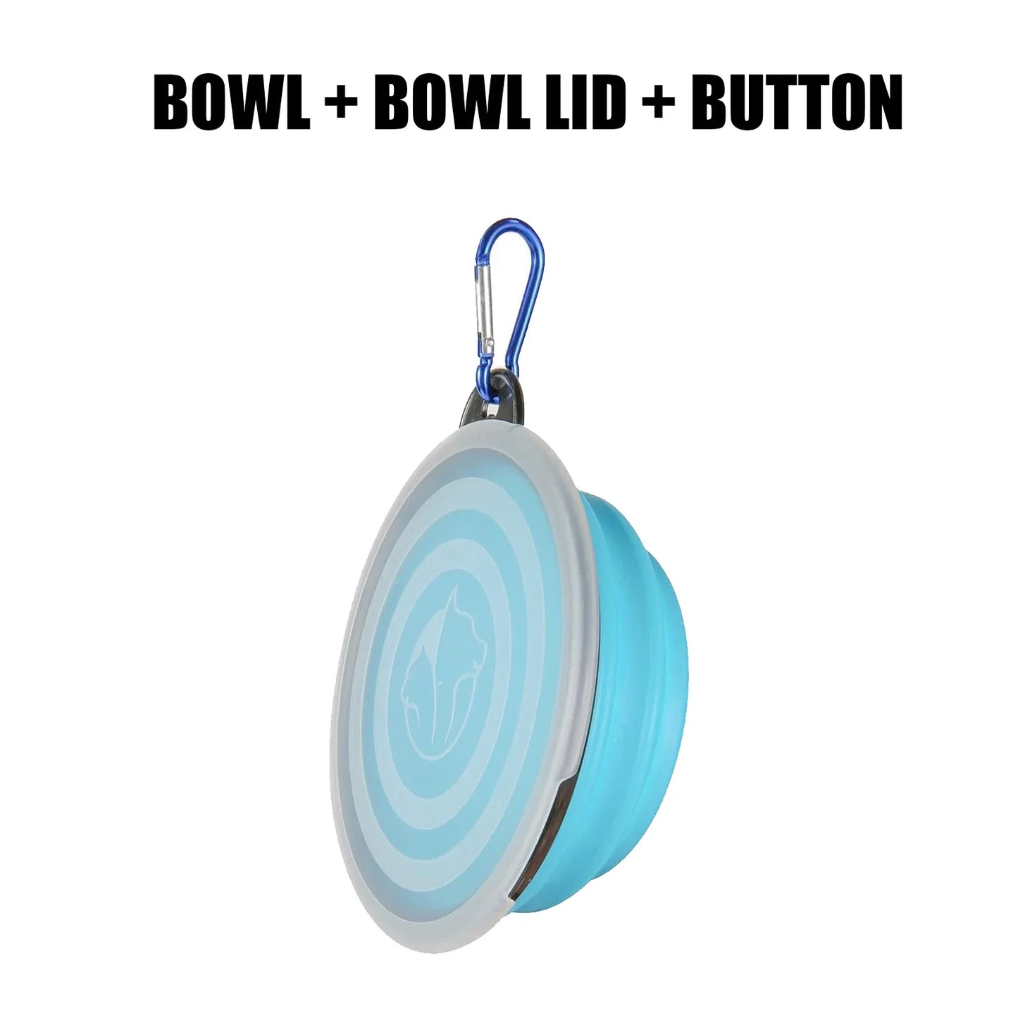 Foldable Silicone Pet Travel Bowl with Hook