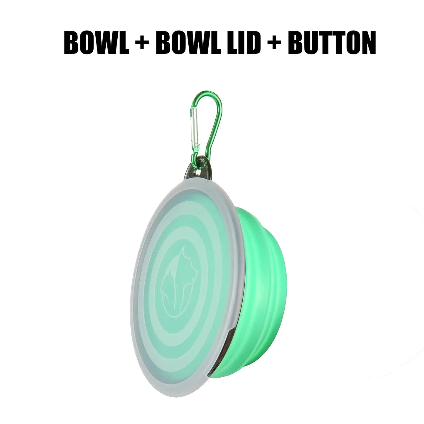 Foldable Silicone Pet Travel Bowl with Hook