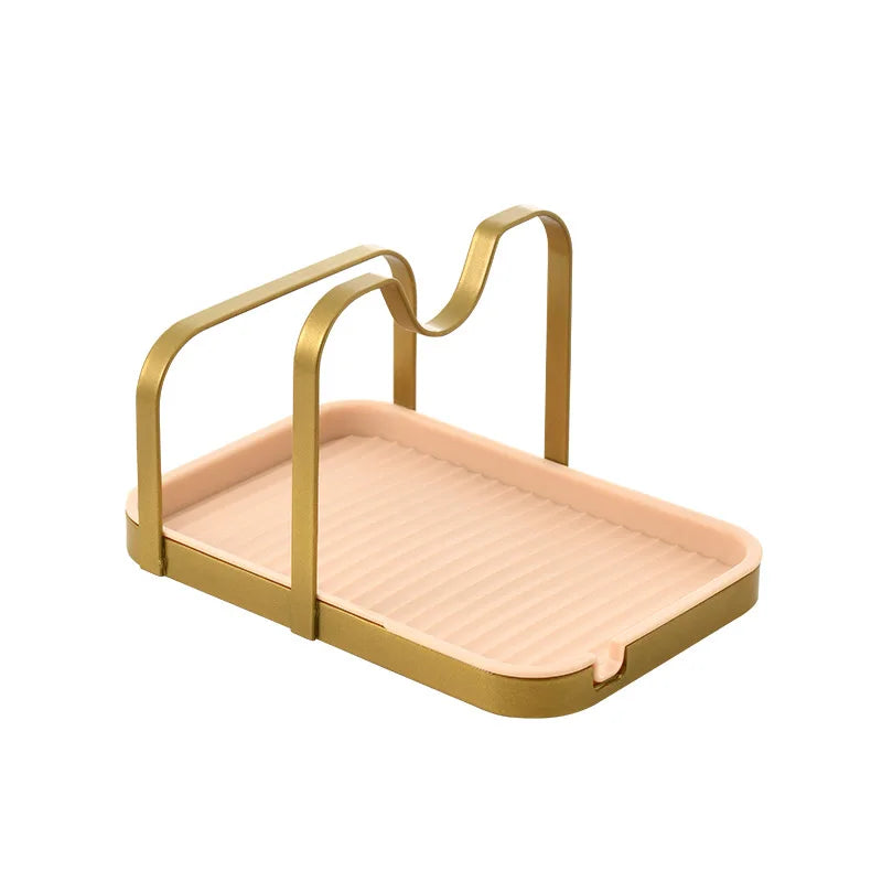Stainless Steel Pot Lid Holder Rack with Drip Tray