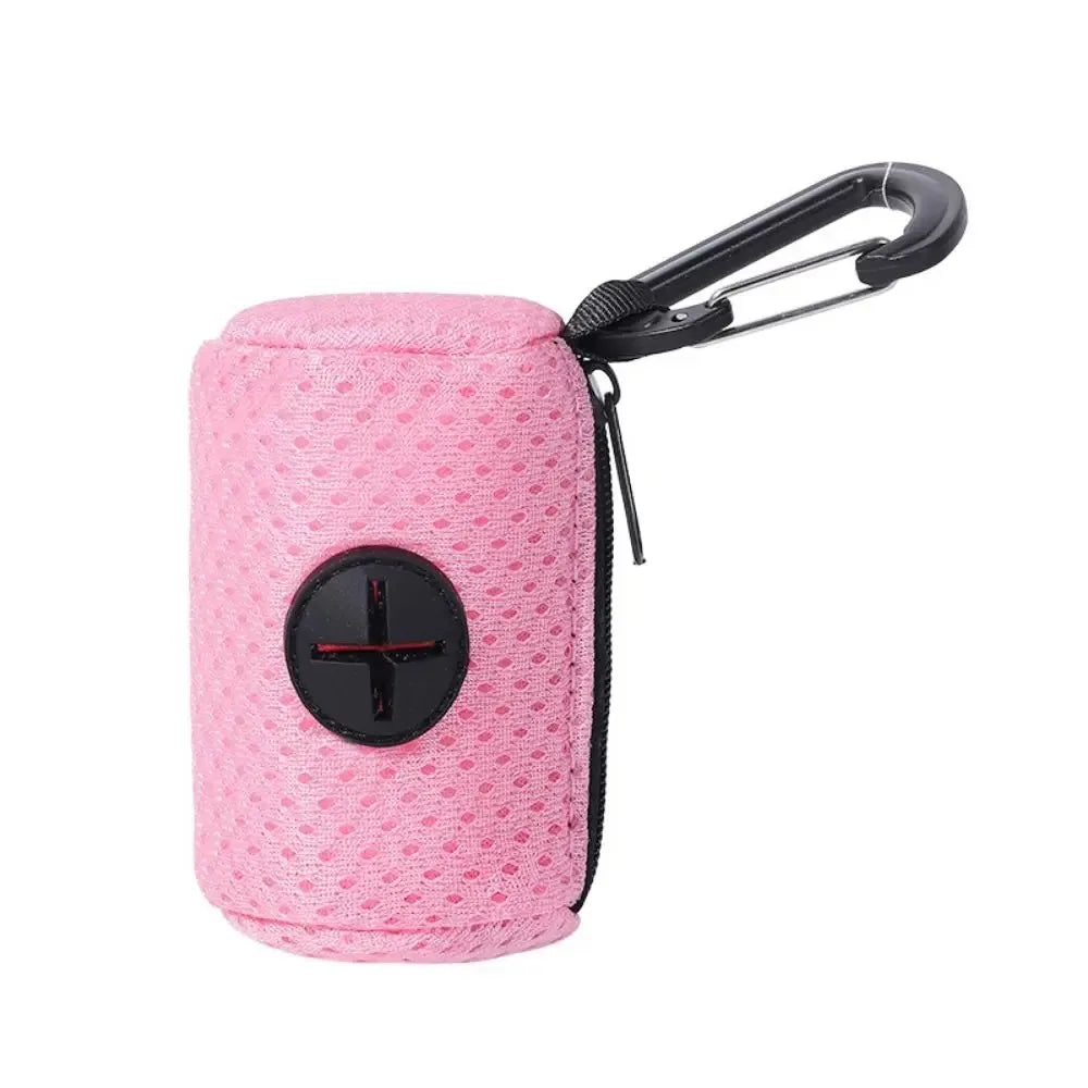Portable Mesh Dog Poo Bag Dispenser with Buckle