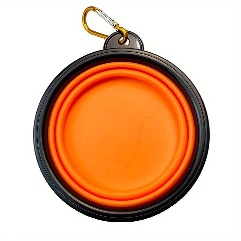 Foldable Dog Travel Bowl with Spill-Proof Lip