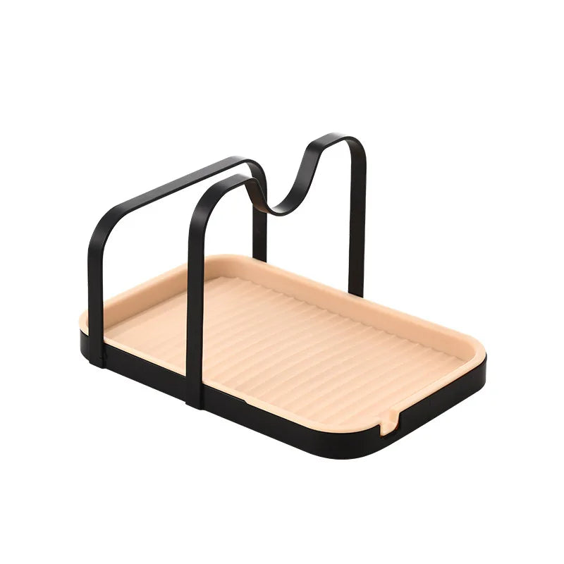 Stainless Steel Pot Lid Holder Rack with Drip Tray