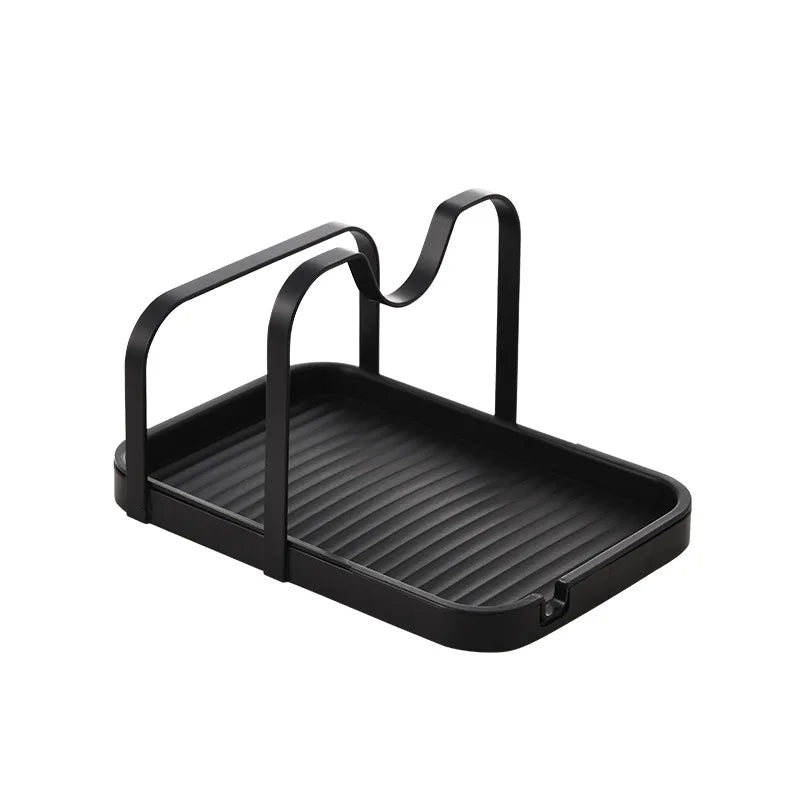 Stainless Steel Pot Lid Holder Rack with Drip Tray